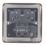 Hager Sollysta WRDP84NBSB 20A 1-Gang 2P+E Control Switch Brushed Steel with LED with Black Inserts