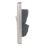 Hager Sollysta WRDP84NBSB 20A 1-Gang 2P+E Control Switch Brushed Steel with LED with Black Inserts