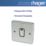 Hager Sollysta WRDP84NBSB 20A 1-Gang 2P+E Control Switch Brushed Steel with LED with Black Inserts