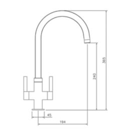 Abode Metix Monobloc Mixer Tap Brushed Nickel