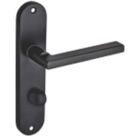 Smith & Locke Murlough Fire Rated WC Door Handles Pair Matt Black