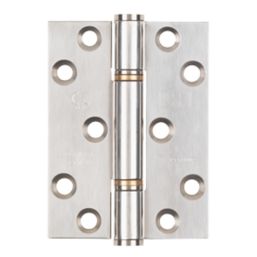 Smith & Locke  Polished Stainless Steel Grade 13 Fire Rated Thrust Hinge 102mm x 76mm 2 Pack