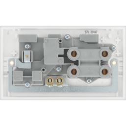 British General 900 Series 45A 2-Gang DP Cooker Switch & 13A DP Switched Socket White with Neon