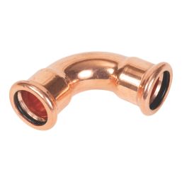 Flomasta  Copper Press-Fit Equal 90° M-Profile Elbows 22mm 10 Pack