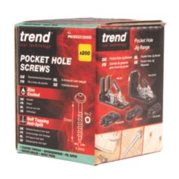 Trend PH/8X37/200C Square Flange Self Tapping Pocket Hole Screws Coarse Thread No. 8ga x 1 1/2" 200 Pack