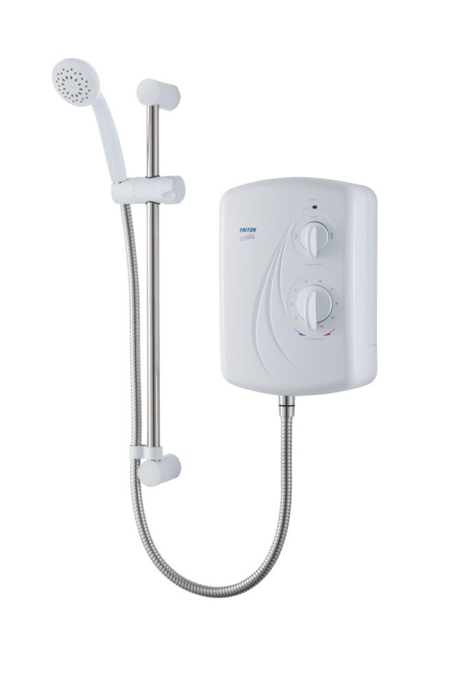 Triton Enrich White 8.5kW Manual Electric Shower Screwfix