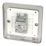 Hager Sollysta WRTVFBSW 1-Gang Coaxial TV Socket Brushed Steel with White Inserts