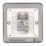 Hager Sollysta WRTVFBSW 1-Gang Coaxial TV Socket Brushed Steel with White Inserts