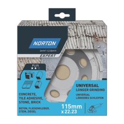Norton Expert EU CG2  Multi-Material Diamond Grinding Cup 115mm (4") x 22.23mm