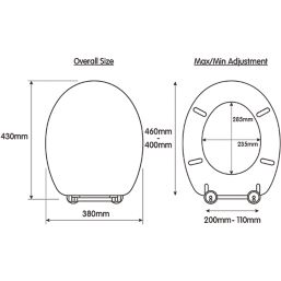 Croydex Constance Soft-Close with Quick-Release Toilet Seat Thermoset Plastic White
