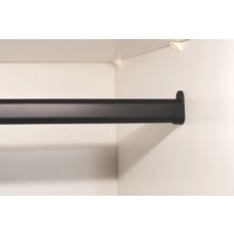 Rail & Tube Solutions Oval Wardrobe Rail Matt Black 1219mm x 15mm