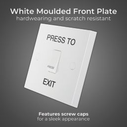 British General 900 Series 10A 10AX 1-Gang 1-Way Press to Exit Switch White