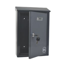 Smith & Locke  Compact Post Box Grey Gloss