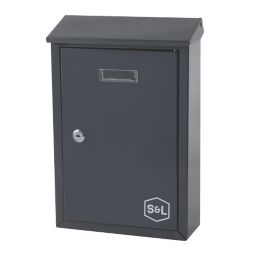 Smith & Locke  Compact Post Box Grey Gloss