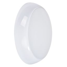 LAP Quiritis Indoor Round LED Bulkhead Light With Microwave Sensor White 11W 1200lm