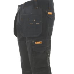 DEWALT Logan Pro-Stretch Work Trousers Black 32" W 31" L