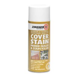 Zinsser Cover Stain 400ml White Matt Stain Block Interior & Exterior Multi Surface Primer Undercoat