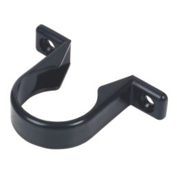 FloPlast Solvent Weld Pipe Clips Black 32mm 20 Pack