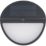 Luceco Carina Outdoor Round LED Solar-Powered Bulkhead With PIR Sensor Black 500lm