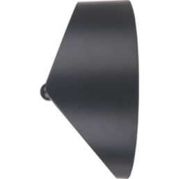 Luceco Carina Outdoor Round LED Solar-Powered Bulkhead With PIR Sensor Black 500lm