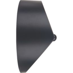 Luceco Carina Outdoor Round LED Solar-Powered Bulkhead With PIR Sensor Black 500lm