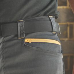 Site Allman Multi-Pocket Stretch Work Trousers Grey / Black 36" W 32" L