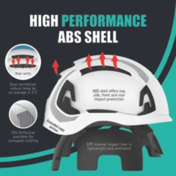 JSP EVO ALTA Baseworker Safety Helmet with Chinstrap Black