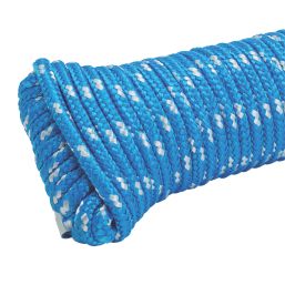 Essentials Braided Rope Blue/White 6mm x 20m