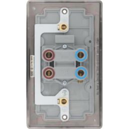 British General Nexus Metal 45A 1-Gang DP Cooker Switch Black Nickel with LED