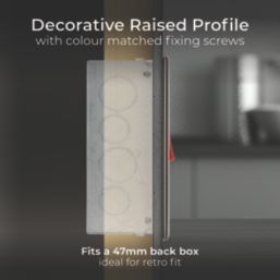 British General Nexus Metal 45A 1-Gang DP Cooker Switch Black Nickel with LED