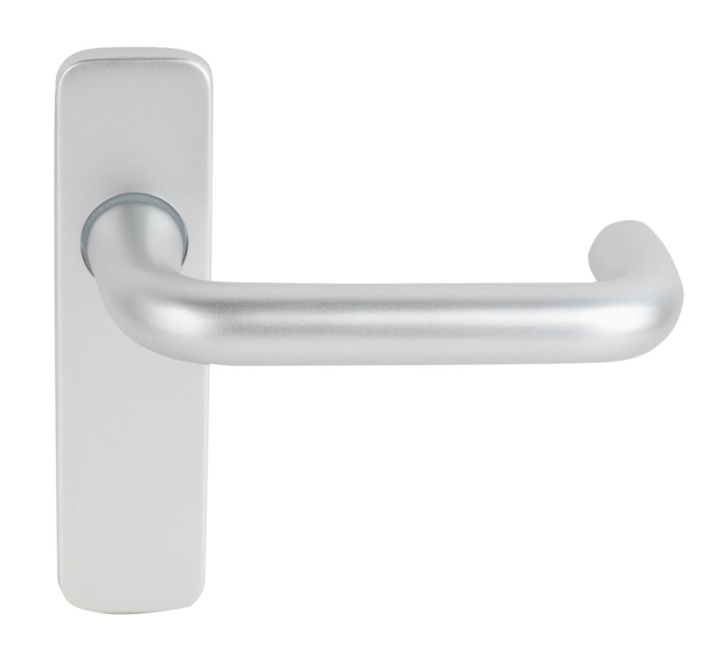 Smith & Locke Excell Fire Rated Latch Door Handle Set Pair Satin