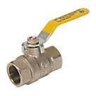 Tesla  BSP Full Bore 3/4" Lever Ball Valve with Yellow Handle