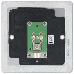 LAP  1-Gang Female Coaxial TV Socket Polished Chrome