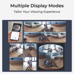 Reolink P520 PoE or Mains-Powered Black Wired 6MP Indoor Round Fisheye Camera