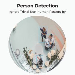 Reolink P520 PoE or Mains-Powered Black Wired 6MP Indoor Round Fisheye Camera