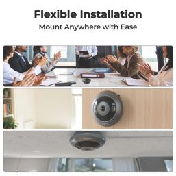 Reolink P520 PoE or Mains-Powered Black Wired 6MP Indoor Round Fisheye Camera