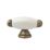Elite Knobs & Handles Hampstead Porcelain Cabinet Knob Antique Brass 60mm