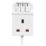 Masterplug 13A 3-Gang Switched  Extension Lead White 2m