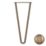 Rothley 2-Pin Hairpin Furniture Leg Antique Brass 350mm