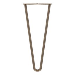 Rothley 2-Pin Hairpin Furniture Leg Antique Brass 350mm
