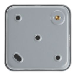 Contactum  10AX 3-Gang 2-Way Metal Clad Light Switch with White Inserts