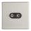 Contactum Lyric 2-Gang Coaxial TV & F-Type Satellite Socket Brushed Steel with Black Inserts