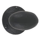 Smith & Locke Oval Mortice Knobs Pair Black 56mm