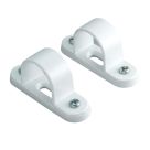 Tower uPVC Spacer Bar Saddles 25mm White 2 Pack