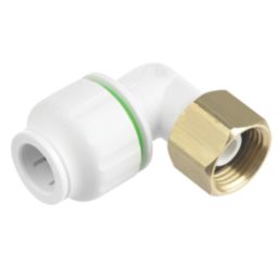 Flomasta  Plastic Push-Fit Angled Tap Connector 15mm x 1/2"