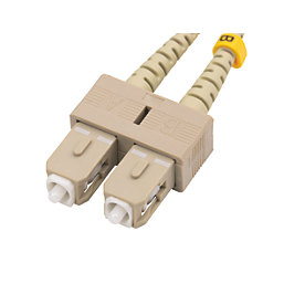 Labgear Duplex Multi Mode Orange SC- SC OM1 LSZH Fibre Optic Cable 1m