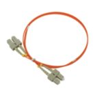 Labgear Duplex Multi Mode Orange SC- SC OM1 LSZH Fibre Optic Cable 1m