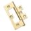 Smith & Locke Polished Brass  Flush Hinges 100mm x 59.5mm 2 Pack