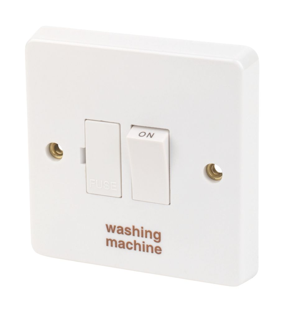 Crabtree Capital 13A Switched Washing Machine Fused Spur White Screwfix