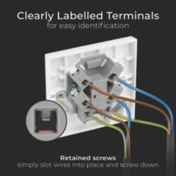 British General 900 Series 13A Unswitched Fused Spur & Flex Outlet  White